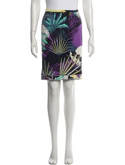Pre-owned Pucci Vintage Mini Skirt In Blue