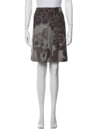 Pre-owned Pucci Vintage Mini Skirt In Brown