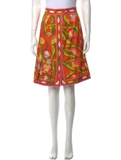 Pre-owned Pucci Vintage Mini Skirt In Brown
