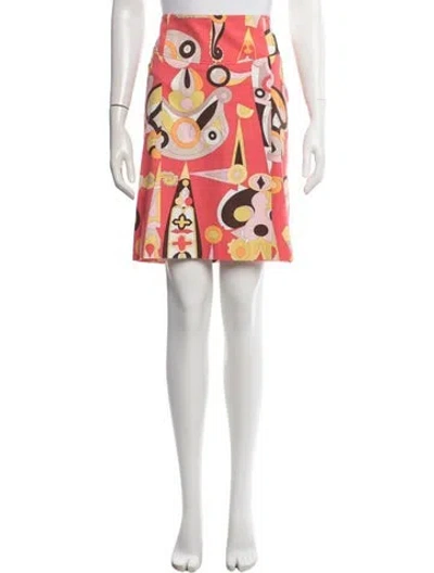 Pre-owned Pucci Vintage Mini Skirt In Burgundy