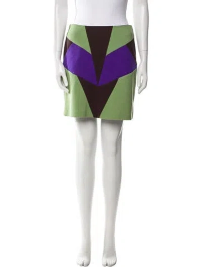 Pre-owned Pucci Vintage Mini Skirt In Green
