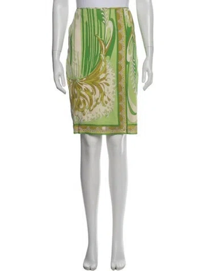 Pre-owned Pucci Vintage Mini Skirt In Green