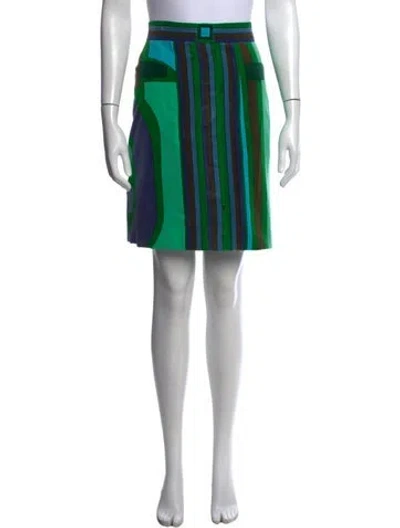 Pre-owned Pucci Vintage Mini Skirt In Green