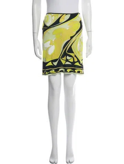 Pre-owned Pucci Vintage Mini Skirt In Green