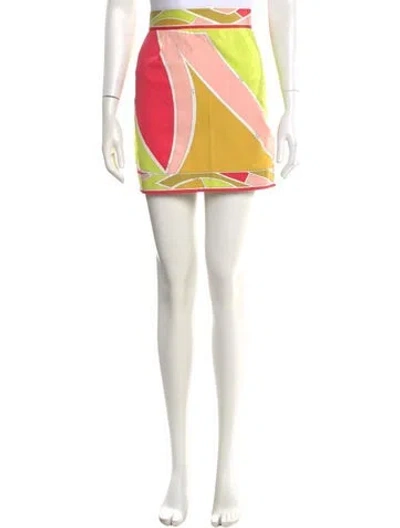 Pre-owned Pucci Vintage Mini Skirt In Multi