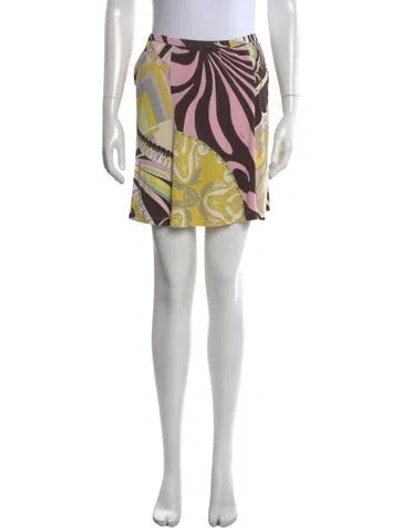 Pre-owned Pucci Vintage Mini Skirt In Multi