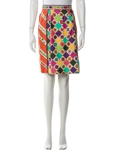 Pre-owned Pucci Vintage Mini Skirt In Multi