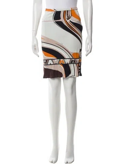 Pre-owned Pucci Vintage Mini Skirt In Neutral