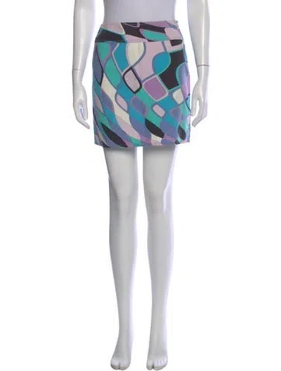 Pre-owned Pucci Vintage Mini Skirt In Neutral