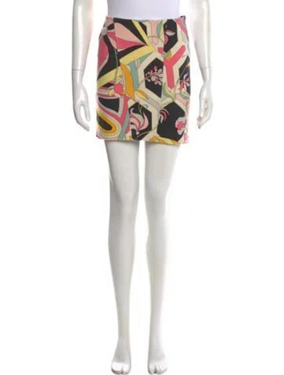 Pre-owned Pucci Vintage Mini Skirt In Pink