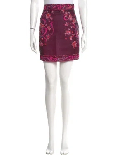 Pre-owned Pucci Vintage Mini Skirt In Pink