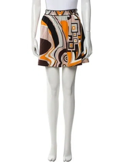 Pre-owned Pucci Vintage Mini Skirt In Pink