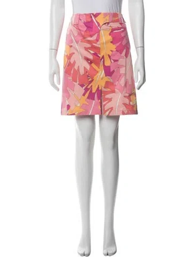 Pre-owned Pucci Vintage Mini Skirt In Pink