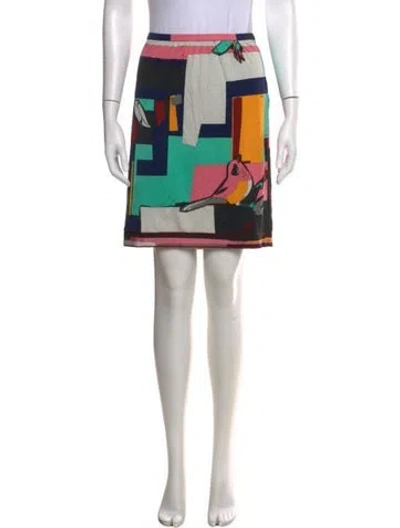 Pre-owned Pucci Vintage Mini Skirt In Pink