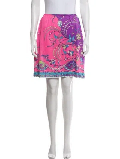 Pre-owned Pucci Vintage Mini Skirt In Pink