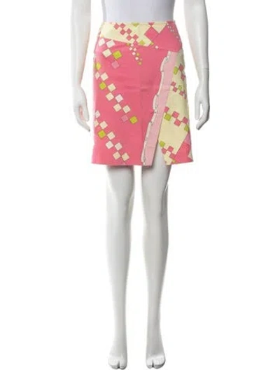 Pre-owned Pucci Vintage Mini Skirt In Pink