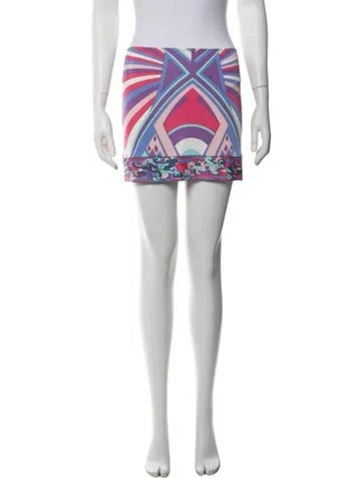Pre-owned Pucci Vintage Mini Skirt In Pink