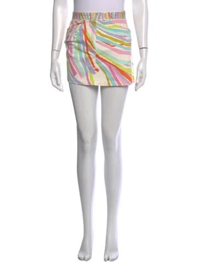 Pre-owned Pucci Vintage Mini Skirt In Pink