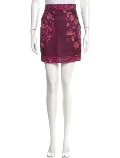 Pre-owned Pucci Vintage Mini Skirt In Pink