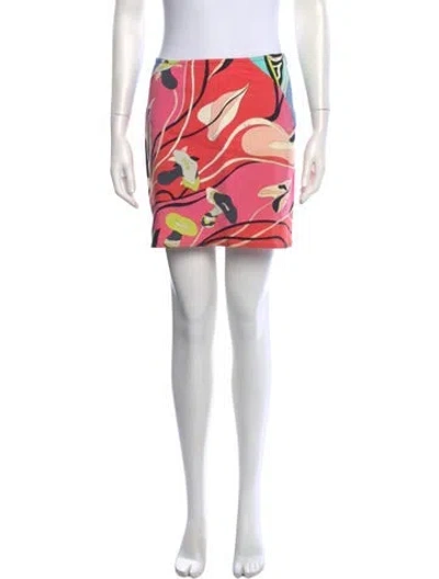 Pre-owned Pucci Vintage Mini Skirt In Pink