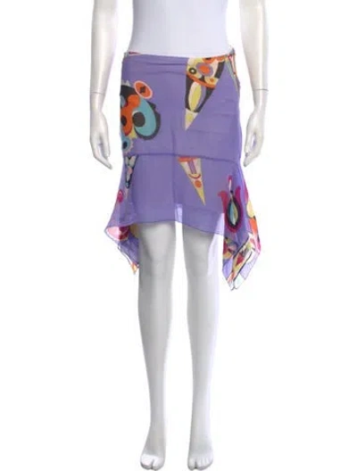 Pre-owned Pucci Vintage Mini Skirt In Purple