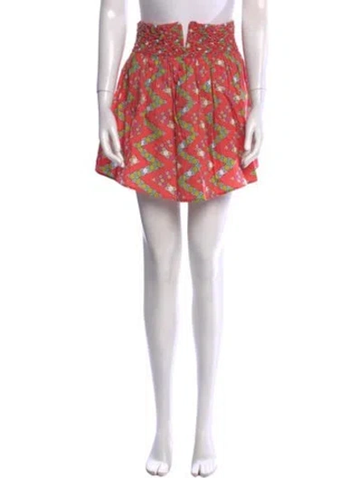 Pre-owned Pucci Vintage Mini Skirt In Red
