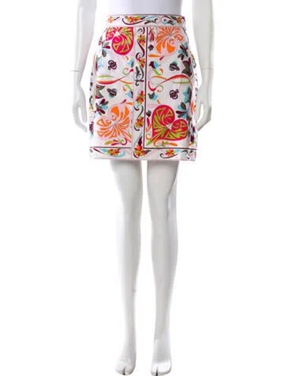 Pre-owned Pucci Vintage Mini Skirt In White