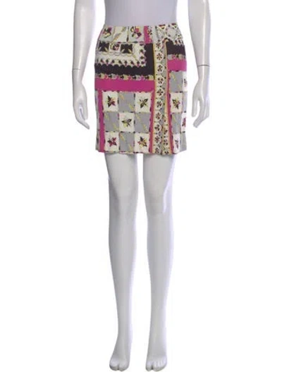 Pre-owned Pucci Vintage Mini Skirt In White