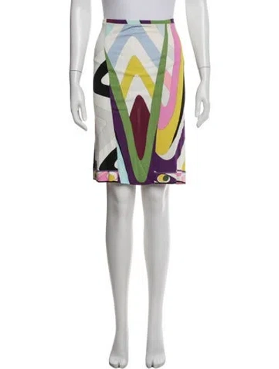 Pre-owned Pucci Vintage Mini Skirt In White