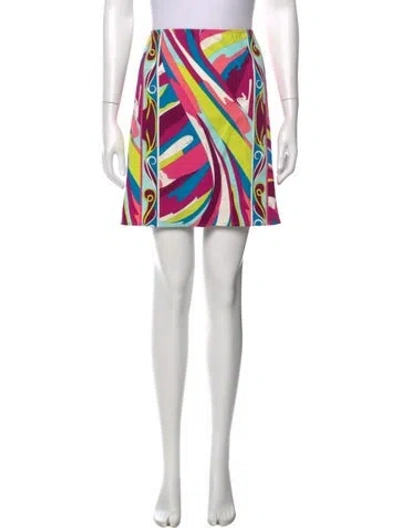 Pre-owned Pucci Vintage Mini Skirt In White