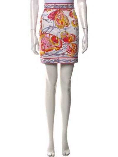 Pre-owned Pucci Vintage Mini Skirt In White