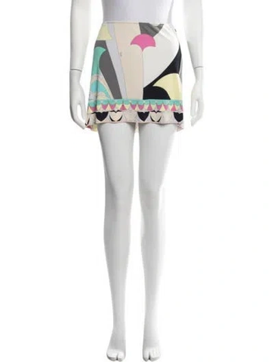 Pre-owned Pucci Vintage Mini Skirt In White