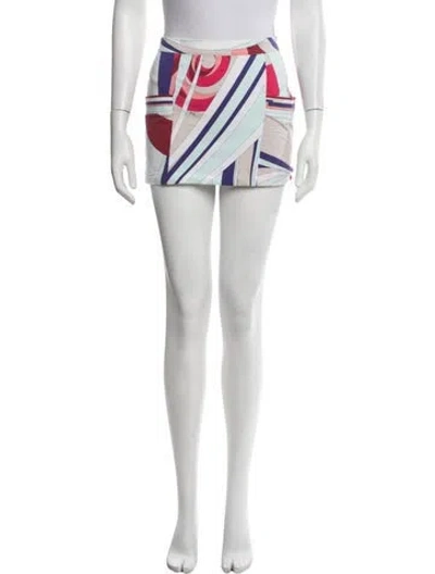 Pre-owned Pucci Vintage Mini Skirt In White
