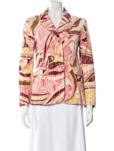 Pre-owned Pucci Vintage Printed Blazer In Pink
