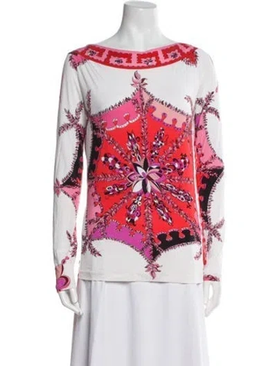 Pre-owned Pucci Vintage Printed Blouse In Multi