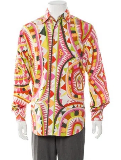 Pre-owned Pucci Vintage Printed Shirt In Pink