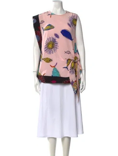 Pre-owned Pucci Vintage Printed Top In Pink