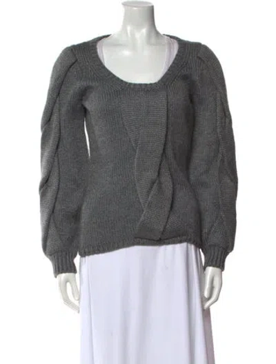 Pre-owned Pucci Vintage Scoop Neck Sweater In Gray