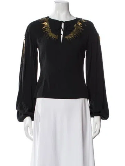 Pre-owned Pucci Vintage Silk Blouse In Gray