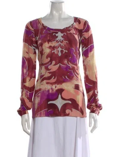 Pre-owned Pucci Vintage Silk Top In Pink