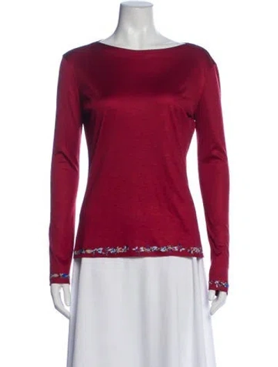 Pre-owned Pucci Vintage Silk Top In Red