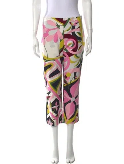 Pre-owned Pucci Vintage Straight Leg Pants In Black/pink