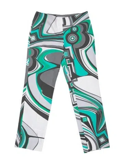 Pre-owned Pucci Vintage Straight Leg Pants In Blue