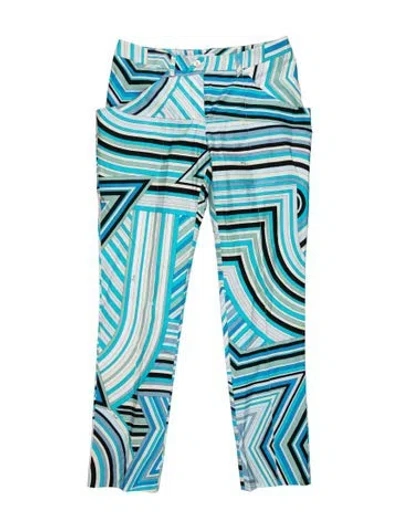 Pre-owned Pucci Vintage Straight Leg Pants In Blue