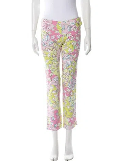 Pre-owned Pucci Vintage Straight Leg Pants In Green