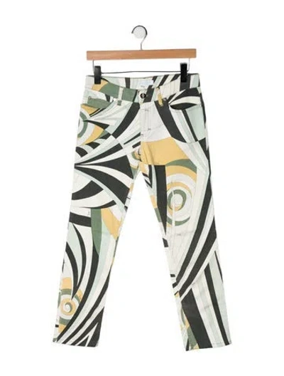 Pre-owned Pucci Vintage Straight Leg Pants In Green