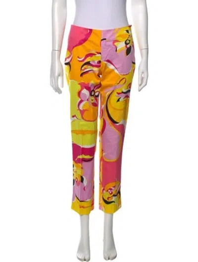 Pre-owned Pucci Vintage Straight Leg Pants In Multicolor