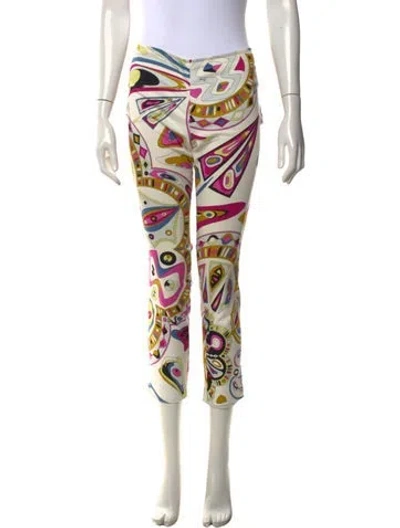 Pre-owned Pucci Vintage Straight Leg Pants In Multicolor