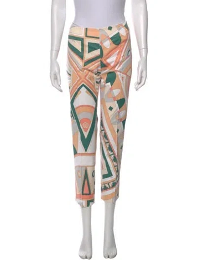 Pre-owned Pucci Vintage Straight Leg Pants In Orange
