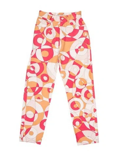 Pre-owned Pucci Vintage Straight Leg Pants In Pink